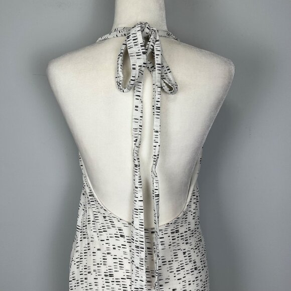 Alexis Womens Sleeveless Halter Maxi Dress White Black Abstract Print size XS - Picture 6 of 10